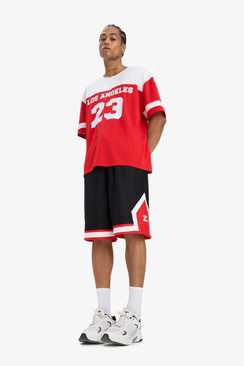 DeFacto Black Man DeFactoFit Oversize Sports Shorts Casual - Image 3